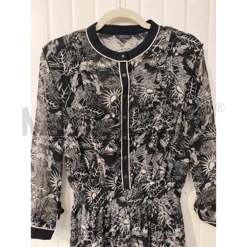 ABITO DONNA SCOTCH&SODA NERO FANTASIA BIANCA MANICHE LUNGHE | Mercatino dell'Usato Mestre 3