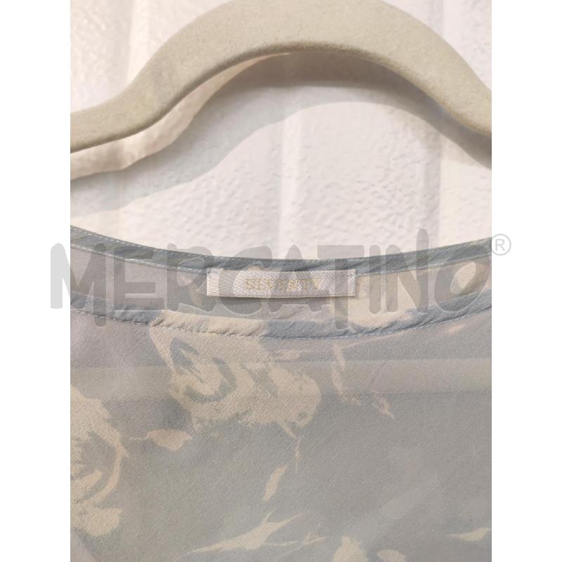 ABITO DONNA SEVENTY AZZURRO FANTASIA FIORI BIANCHI | Mercatino dell'Usato Mestre 2