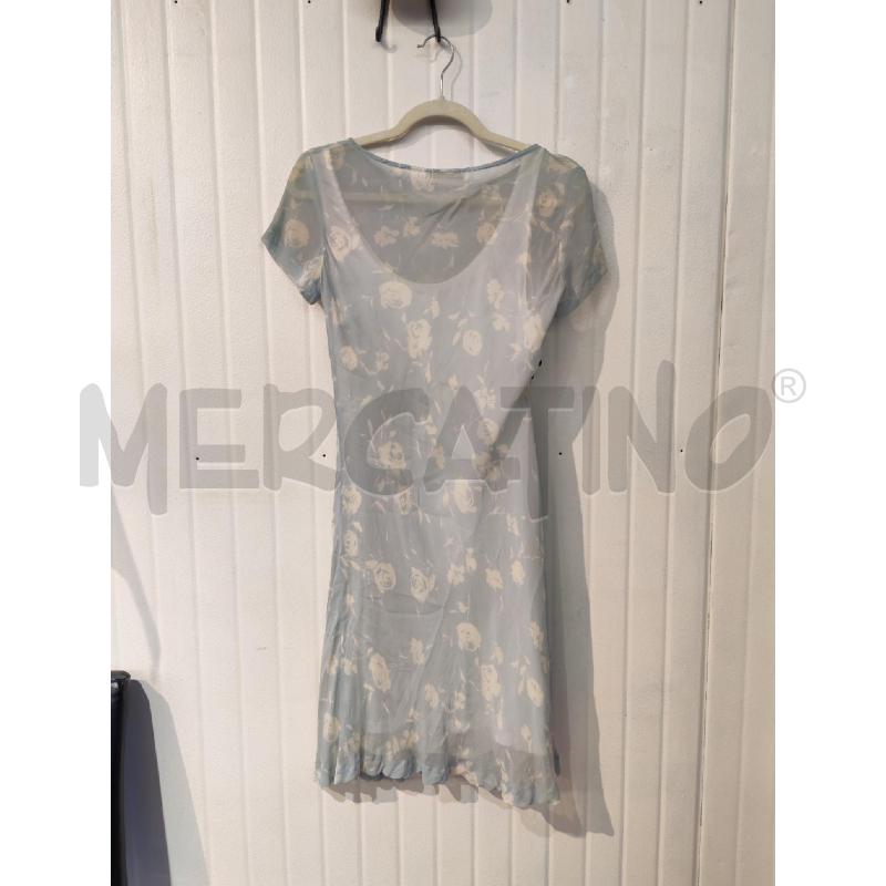 ABITO DONNA SEVENTY AZZURRO FANTASIA FIORI BIANCHI | Mercatino dell'Usato Mestre 4