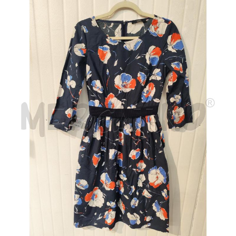 ABITO DONNA SEVENTY BLU FANTASIA FIORI BAINCHI E ROSSI | Mercatino dell'Usato Mestre 1