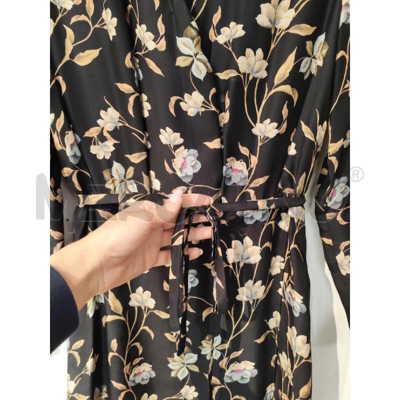 ABITO DONNA SEVENTY NERO CON FIORI SETA | Mercatino dell'Usato Mestre 3