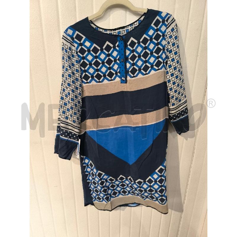 ABITO DONNA SEVENTY PURA SETA FANTASIA BIANCA E BLU | Mercatino dell'Usato Mestre 1