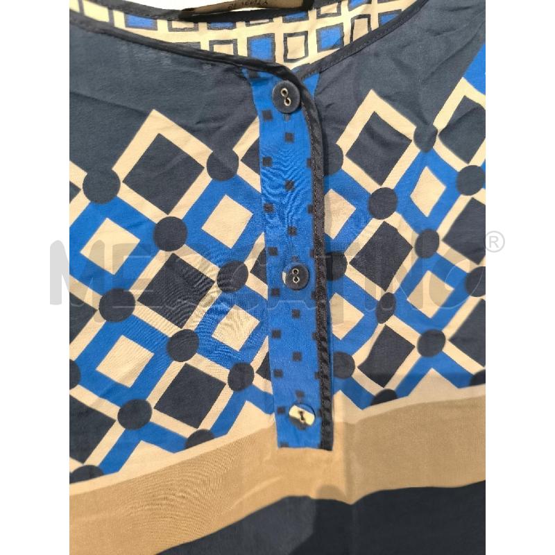 ABITO DONNA SEVENTY PURA SETA FANTASIA BIANCA E BLU | Mercatino dell'Usato Mestre 2