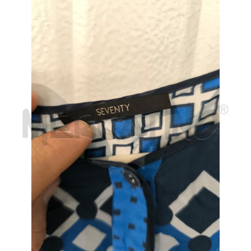ABITO DONNA SEVENTY PURA SETA FANTASIA BIANCA E BLU | Mercatino dell'Usato Mestre 3