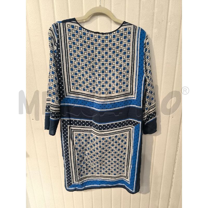 ABITO DONNA SEVENTY PURA SETA FANTASIA BIANCA E BLU | Mercatino dell'Usato Mestre 4