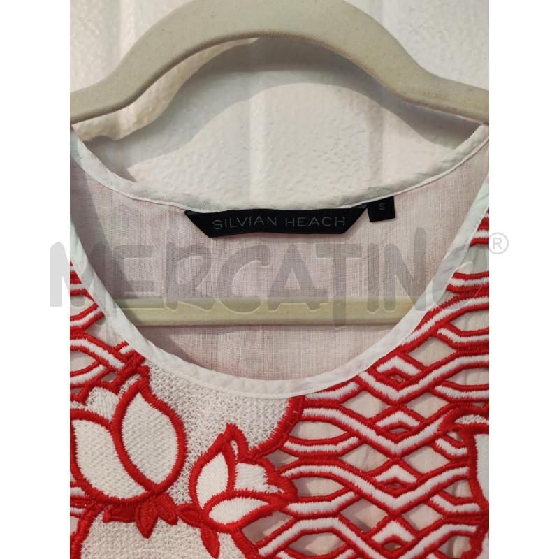 ABITO DONNA SILVIAN HEACH BAINCO RICAMI ROSSI | Mercatino dell'Usato Mestre 2