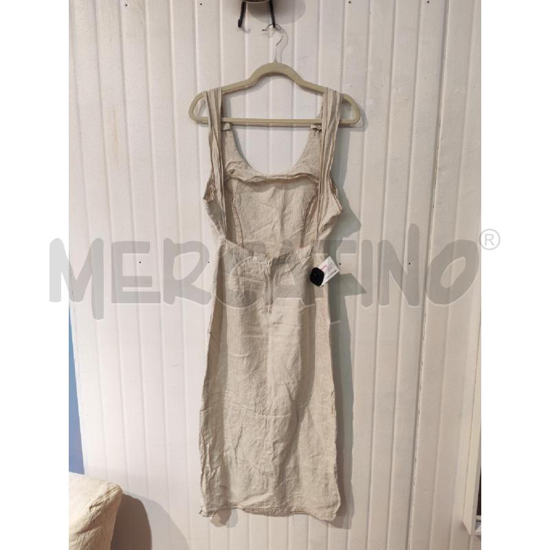 ABITO DONNA SM IN LINO BEIGE CHISUURA PERLE | Mercatino dell'Usato Mestre 3