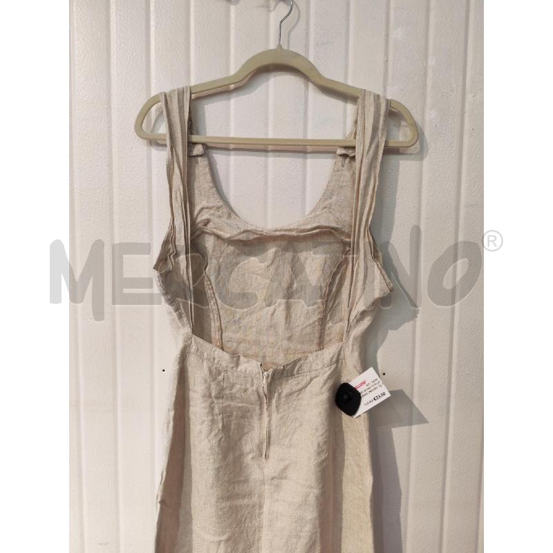 ABITO DONNA SM IN LINO BEIGE CHISUURA PERLE | Mercatino dell'Usato Mestre 4