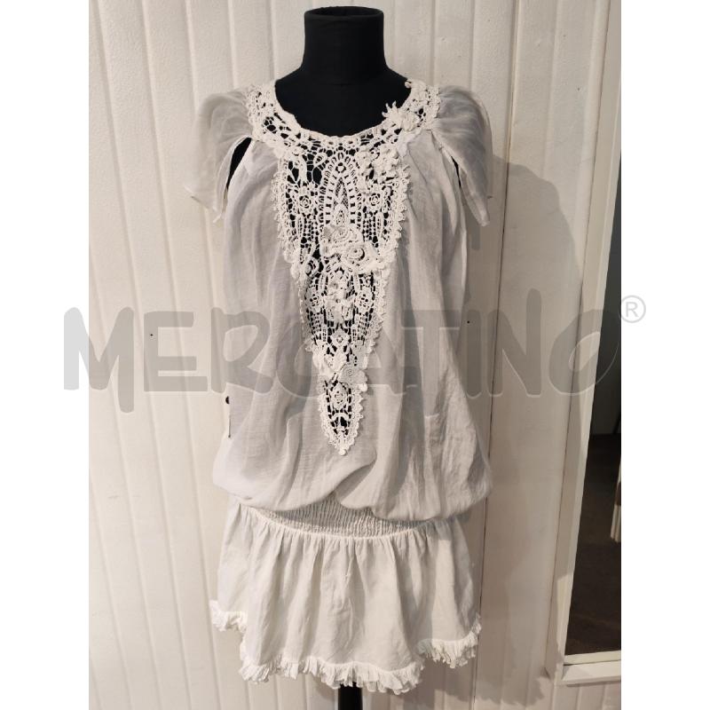 ABITO DONNA TWIN SET BIANCO CON RICAMI DAVANTI | Mercatino dell'Usato Mestre 1