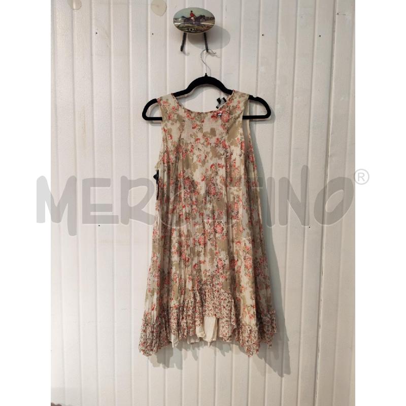 ABITO DONNA TWIN SET SIMONA BARBIERI CREMA FIORI ROSA  | Mercatino dell'Usato Mestre 1