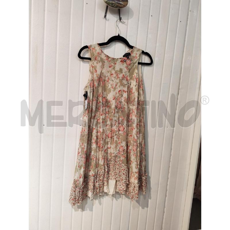 ABITO DONNA TWIN SET SIMONA BARBIERI CREMA FIORI ROSA  | Mercatino dell'Usato Mestre 3
