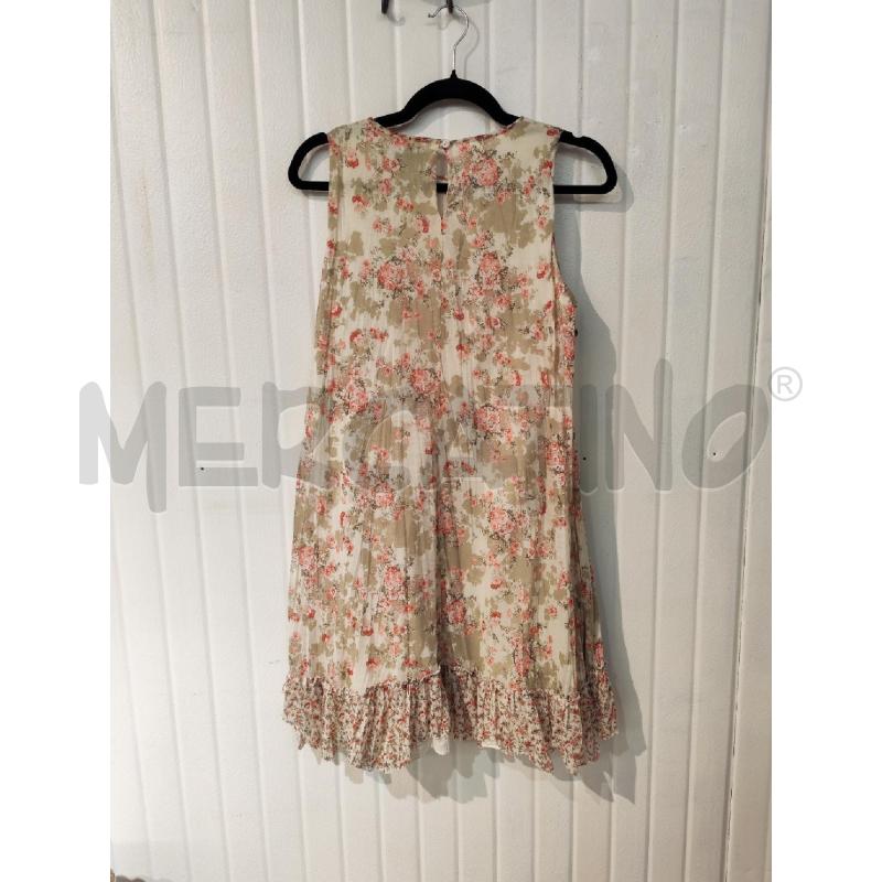 ABITO DONNA TWIN SET SIMONA BARBIERI CREMA FIORI ROSA  | Mercatino dell'Usato Mestre 4