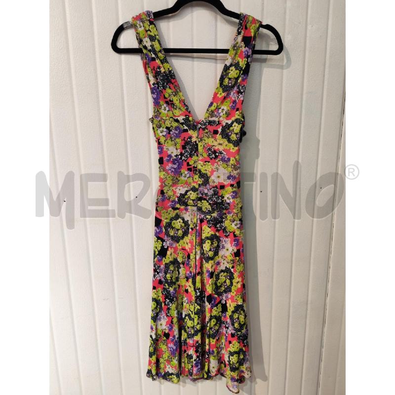 ABITO DONNA VERSACE JEANS ROSA FANTASIA FIORI VERDI | Mercatino dell'Usato Mestre 4