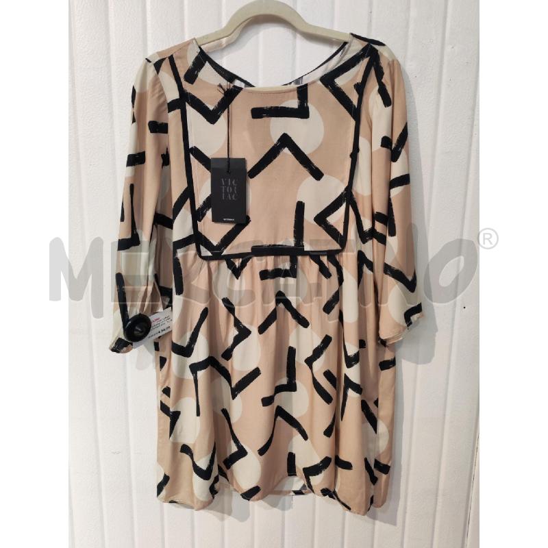ABITO DONNA VICTORIA C ROSA FANTASIA BEIGE E NERA | Mercatino dell'Usato Mestre 1