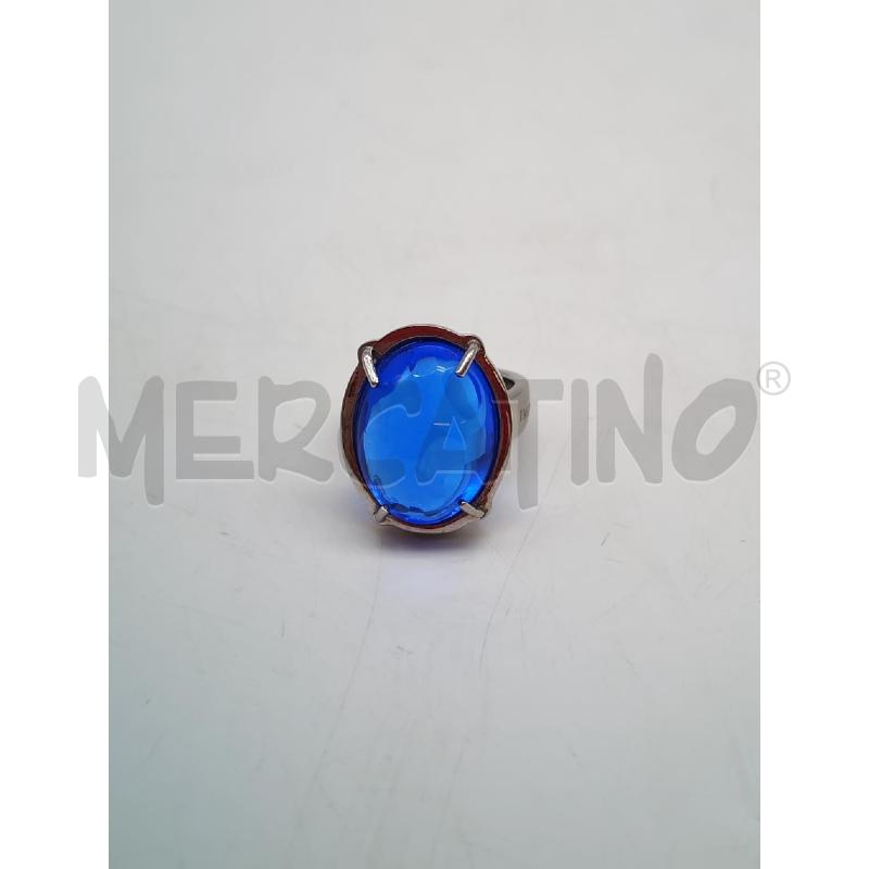 ANELLO DONNA MORELLATO ARGENTATO PIETRA BLU | Mercatino dell'Usato Mestre 2
