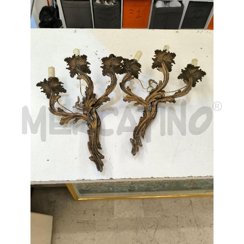 APPLIQUE METALLO DORATO COPPIA | Mercatino dell'Usato Mestre 1