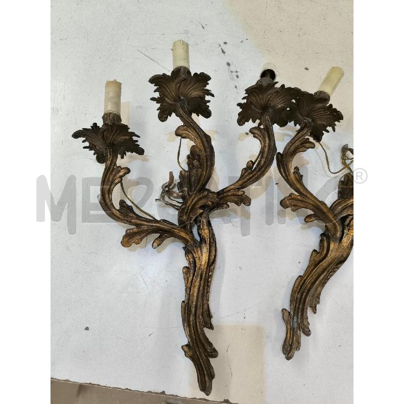 APPLIQUE METALLO DORATO COPPIA | Mercatino dell'Usato Mestre 2