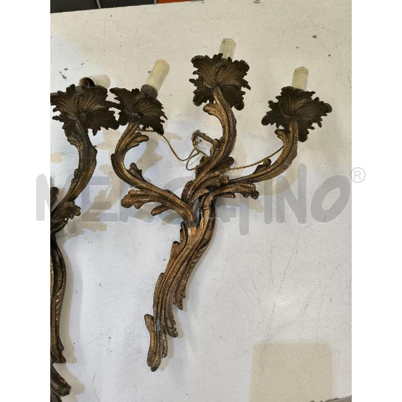 APPLIQUE METALLO DORATO COPPIA | Mercatino dell'Usato Mestre 3