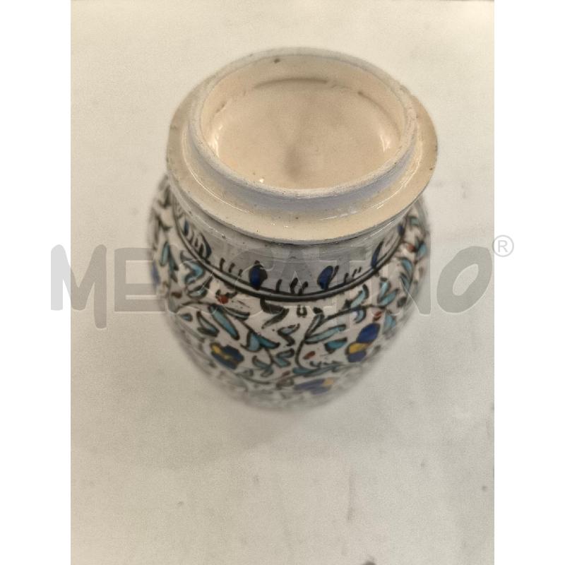 BARATTOLO TERRACOTTA DECORI BLU E GIALLI | Mercatino dell'Usato Mestre 2