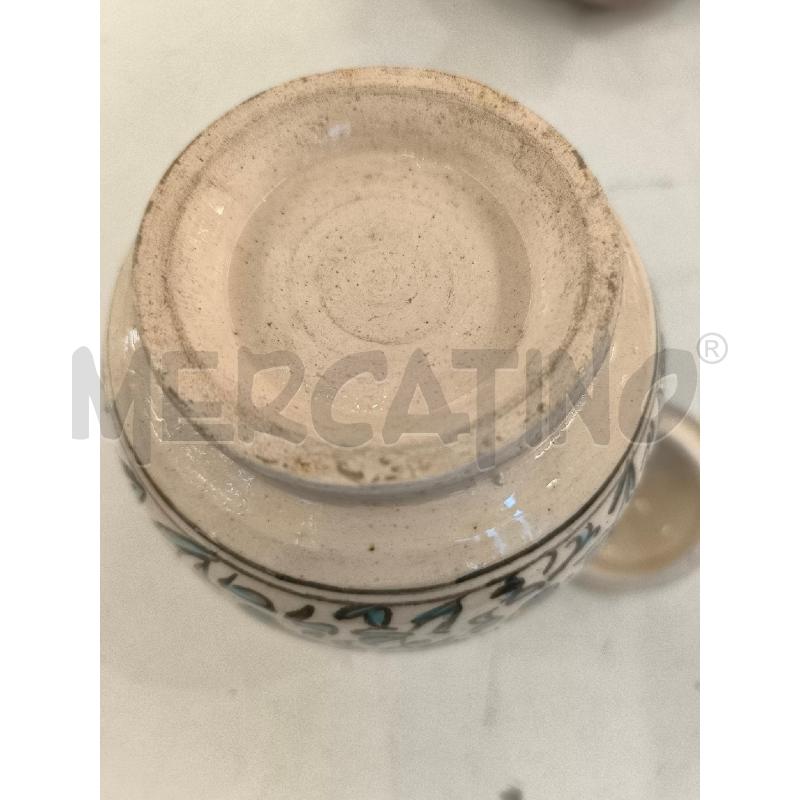 BARATTOLO TERRACOTTA DECORI BLU E GIALLI | Mercatino dell'Usato Mestre 3