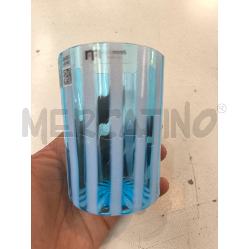 BICCHIERE MURANO RIGHE AZZURRE | Mercatino dell'Usato Mestre 2