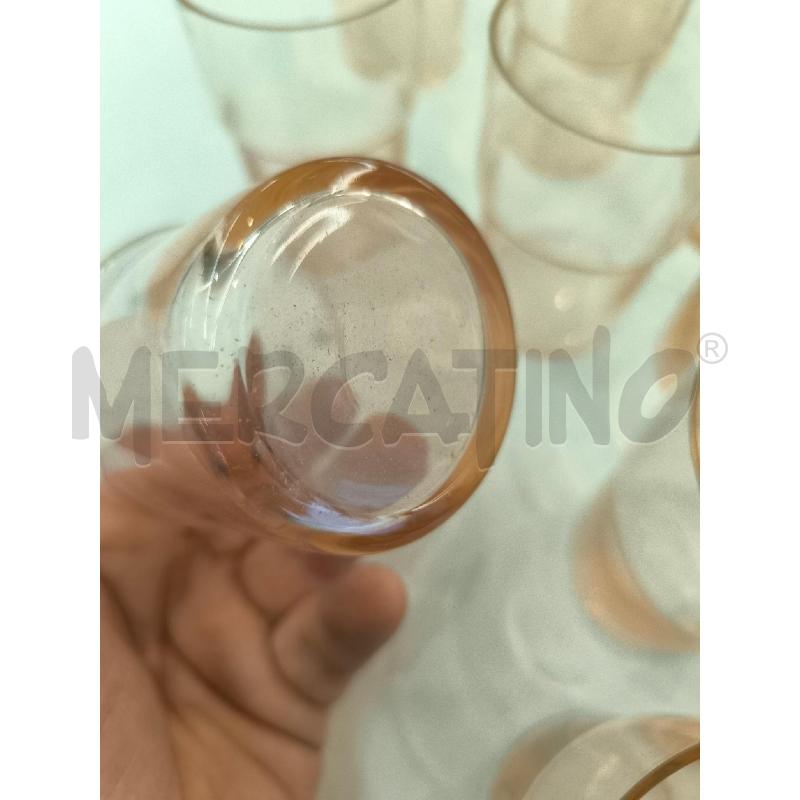 BICCHIERI PZ. 16 VETRO ROSA | Mercatino dell'Usato Mestre 4