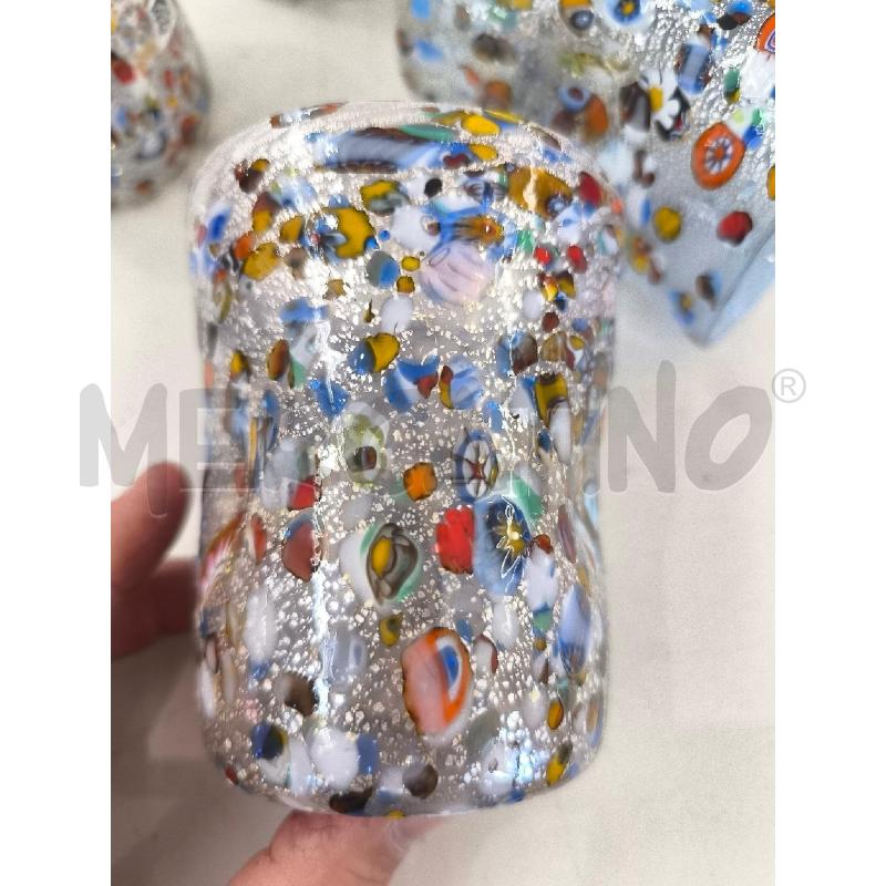 BICCHIERI PZ. 6 MURANO FANTASIA  | Mercatino dell'Usato Mestre 2