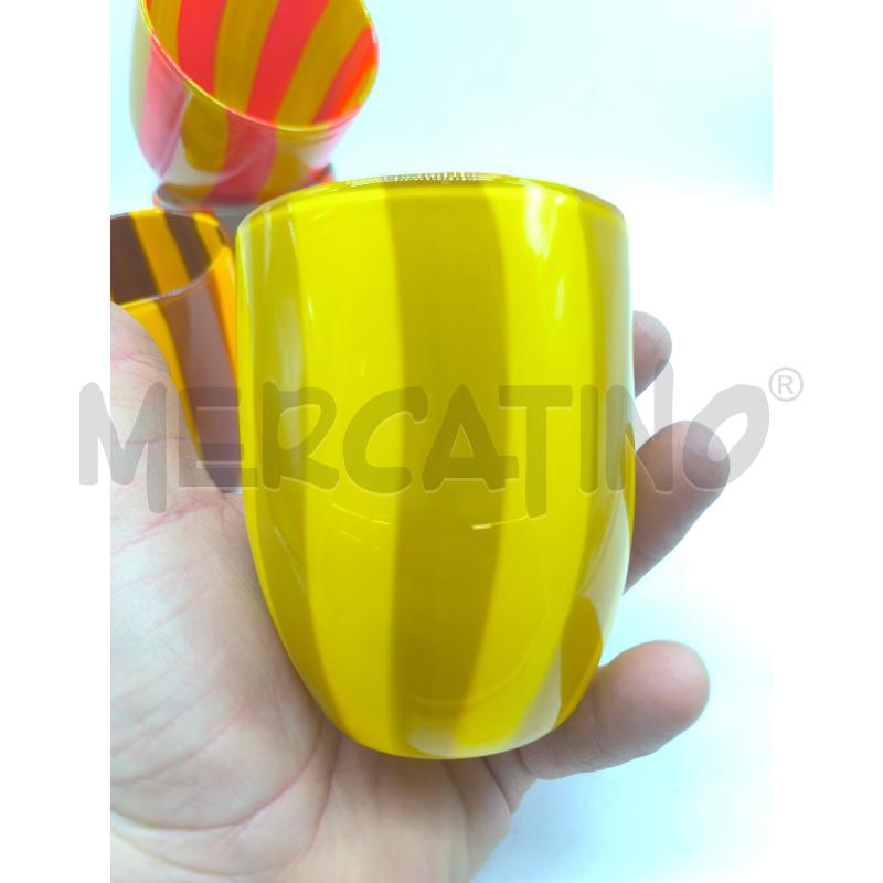 BICCHIERI PZ. 6 MURANO SALVADORE FANTASIA RIGHE | Mercatino dell'Usato Mestre 4