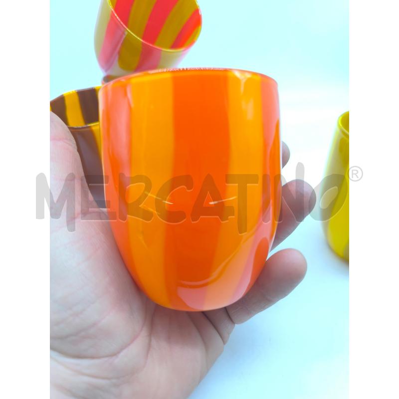 BICCHIERI PZ. 6 MURANO SALVADORE FANTASIA RIGHE | Mercatino dell'Usato Mestre 5