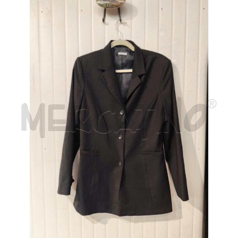 BLAZER DONNA ESISTO DI CONBIPEL NERO GESSATO | Mercatino dell'Usato Mestre 1