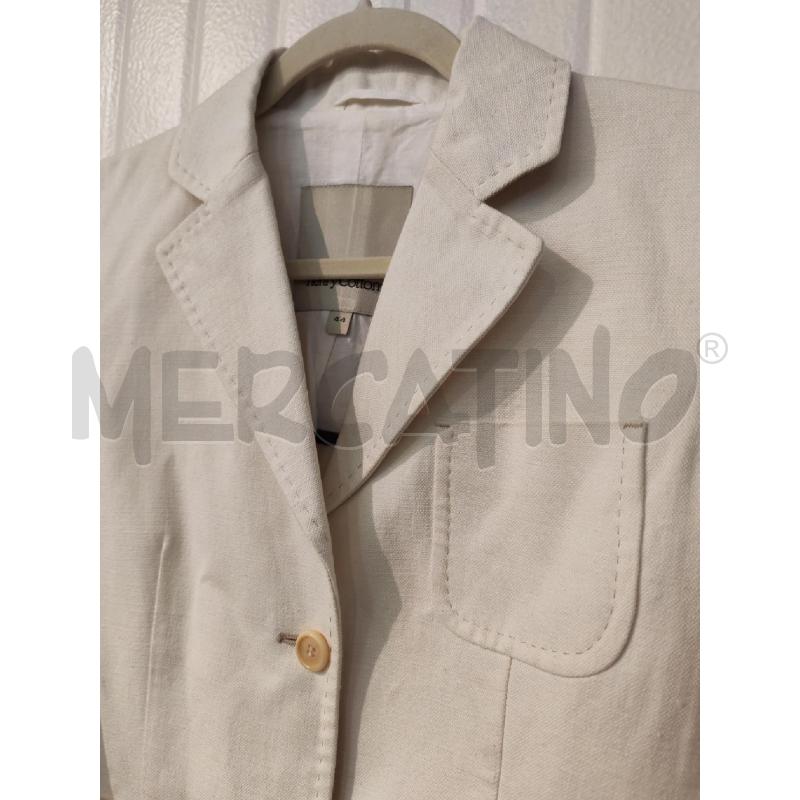 BLAZER DONNA HENRY COTTONS BIANCO COTONE E LINO | Mercatino dell'Usato Mestre 3