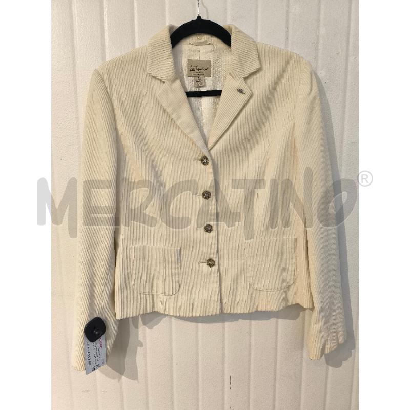 BLAZER DONNA LUIS TRENKER BIANCO CREMA BOTTONI PERLINE | Mercatino dell'Usato Mestre 1