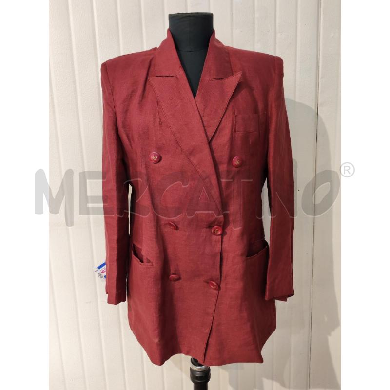 BLAZER DONNA SARTORIALE ROSSO SCURO DOPPIO PETTO | Mercatino dell'Usato Mestre 1