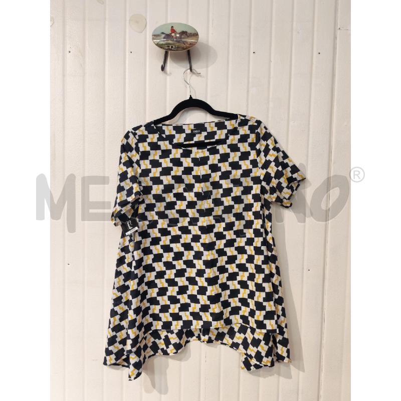BLUSA DONNA EMME MARELLA FANTASIA GIALLA BIANCA E NERA | Mercatino dell'Usato Mestre 1