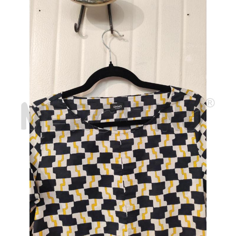 BLUSA DONNA EMME MARELLA FANTASIA GIALLA BIANCA E NERA | Mercatino dell'Usato Mestre 2