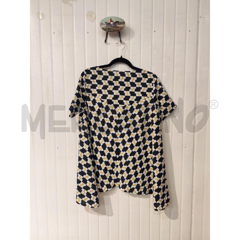 BLUSA DONNA EMME MARELLA FANTASIA GIALLA BIANCA E NERA | Mercatino dell'Usato Mestre 3