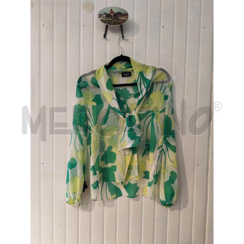 BLUSA DONNA EMME MARELLA FANTASIA VERDE VELO | Mercatino dell'Usato Mestre 1