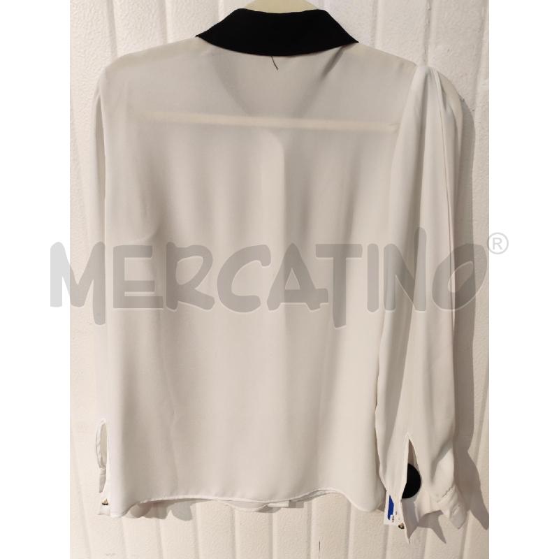 BLUSA DONNA LIU JO BIANCA COLLETTO NERO | Mercatino dell'Usato Mestre 4