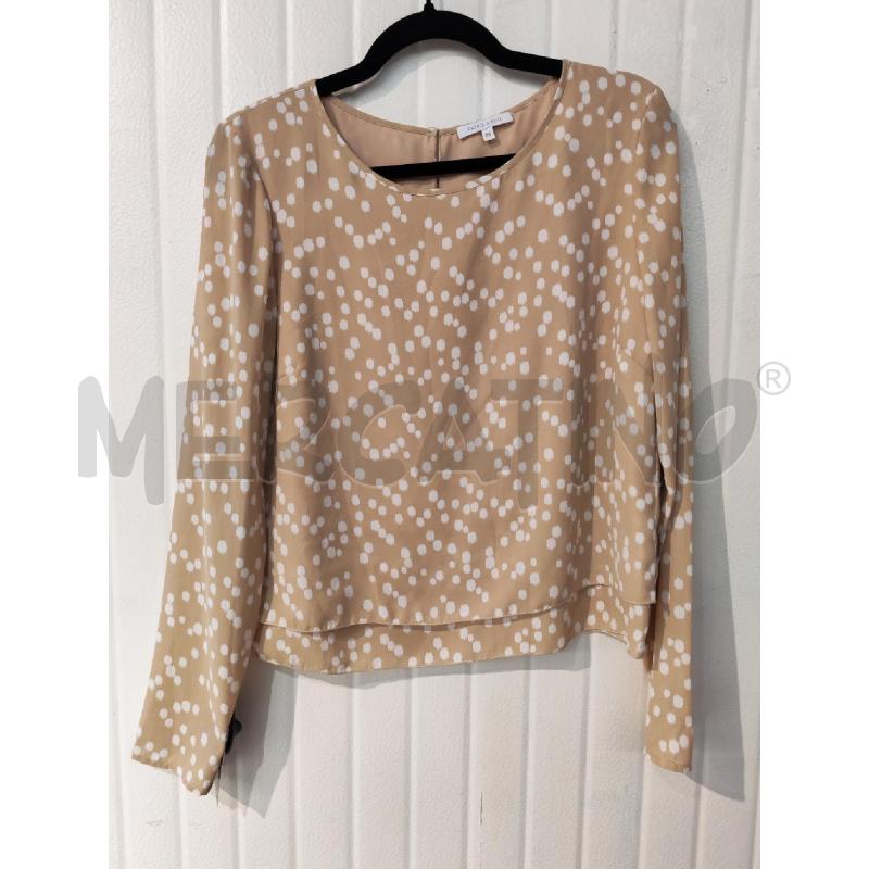 BLUSA DONNA PATRIZIA PEPE BEIGE CERCHI BIANCHI | Mercatino dell'Usato Mestre 1