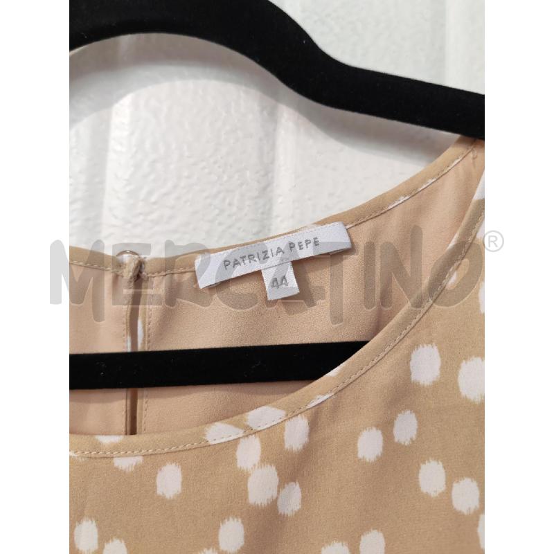BLUSA DONNA PATRIZIA PEPE BEIGE CERCHI BIANCHI | Mercatino dell'Usato Mestre 2