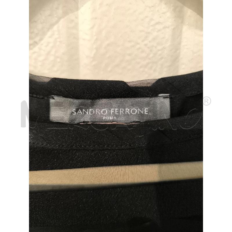BLUSA DONNA SANDRO FERRONE 2PZ NERI DUE TESSUTI | Mercatino dell'Usato Mestre 2