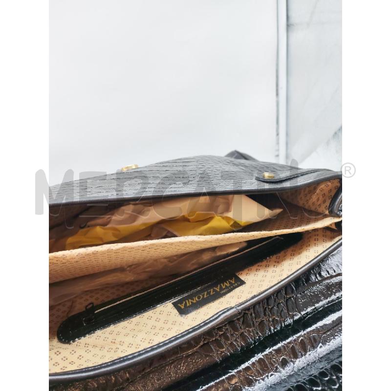 BORSA DONNA AMAZZONIA NERA IN PELLE  | Mercatino dell'Usato Mestre 4