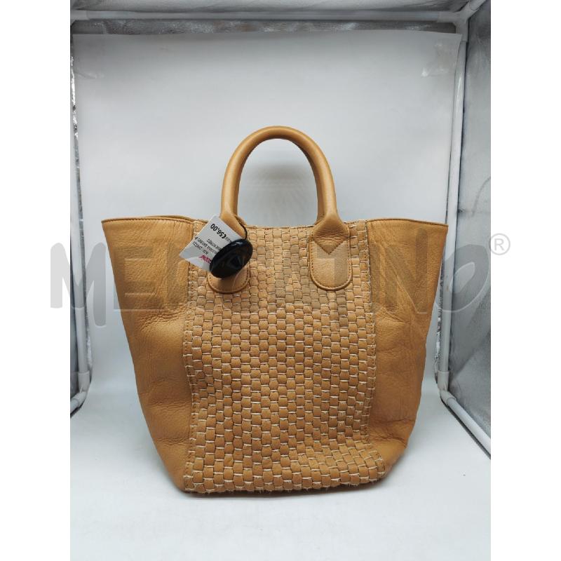 BORSA DONNA BRUNO PARISE BEIGE INTRECCIATA | Mercatino dell'Usato Mestre 1