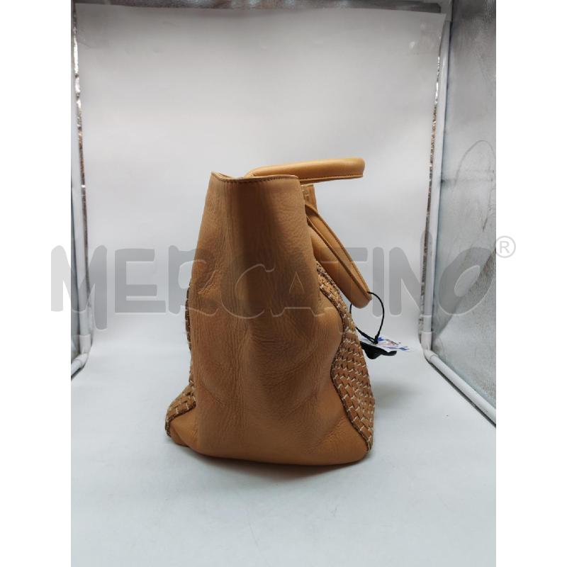 BORSA DONNA BRUNO PARISE BEIGE INTRECCIATA | Mercatino dell'Usato Mestre 2
