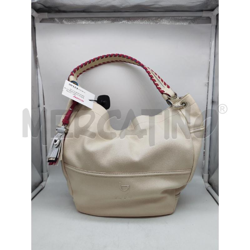 BORSA DONNA BYBLOS BIANCA MANICO CON CUCITURE FUCSIA | Mercatino dell'Usato Mestre 1