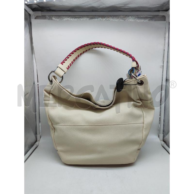 BORSA DONNA BYBLOS BIANCA MANICO CON CUCITURE FUCSIA | Mercatino dell'Usato Mestre 3