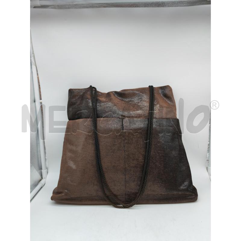 BORSA DONNA CLAUDIO ORCIANI MARRONE SQUAMATA | Mercatino dell'Usato Mestre 1