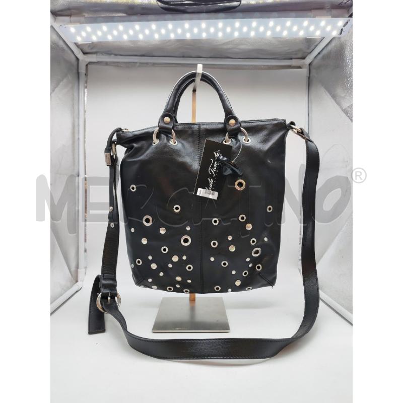 BORSA DONNA COCCINELLE NERA OCCHIELLI E BORCHIE ARGENTATE | Mercatino dell'Usato Mestre 1