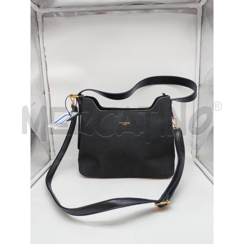 BORSA DONNA DAVID JONES NERA CAMOSCIO  | Mercatino dell'Usato Mestre 1