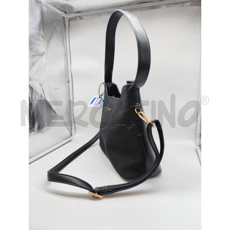BORSA DONNA DAVID JONES NERA CAMOSCIO  | Mercatino dell'Usato Mestre 3